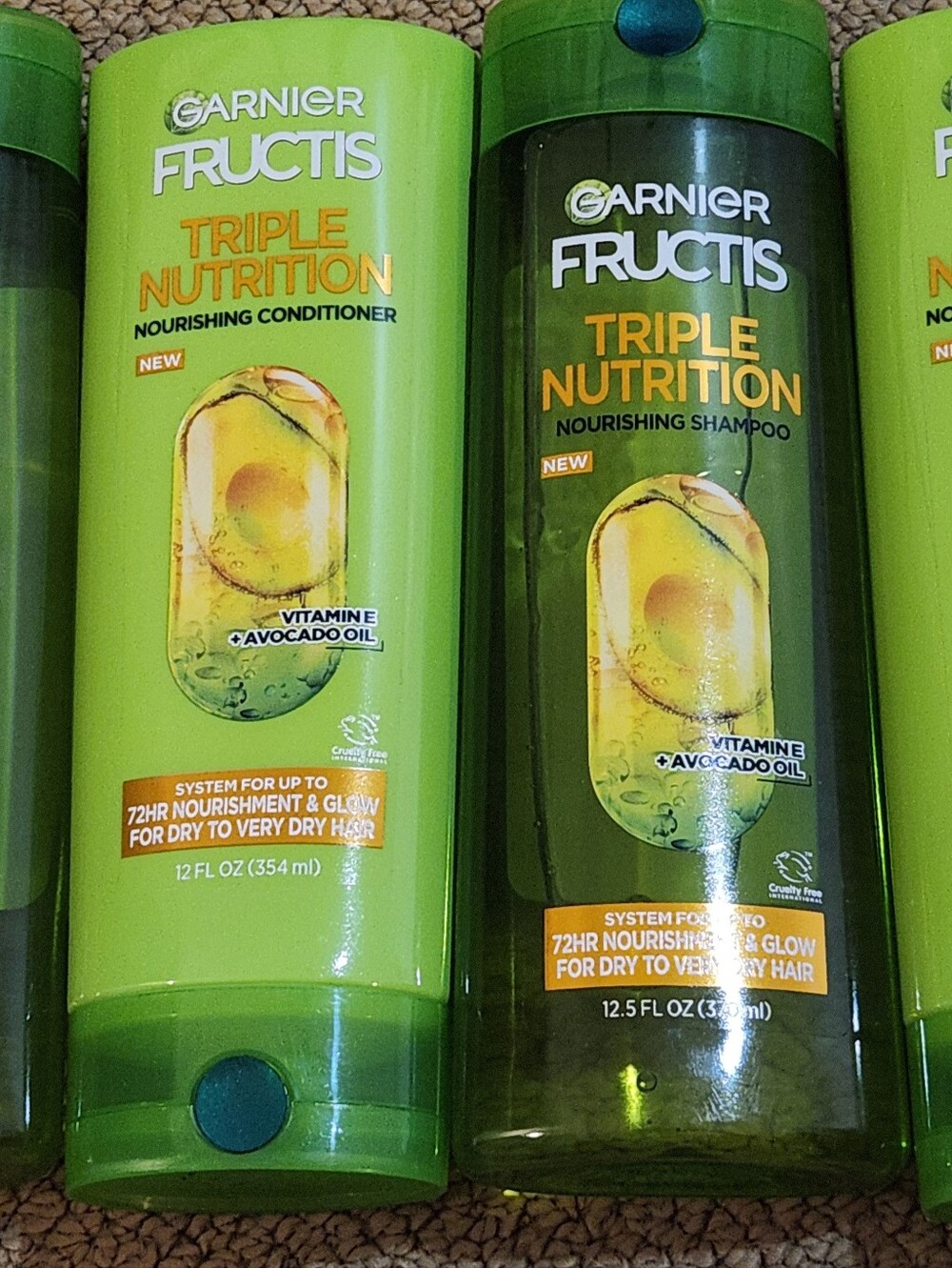 New Bottles of Garnier Fructis Triple Nutrition Shampoo & Conditioner Sets
